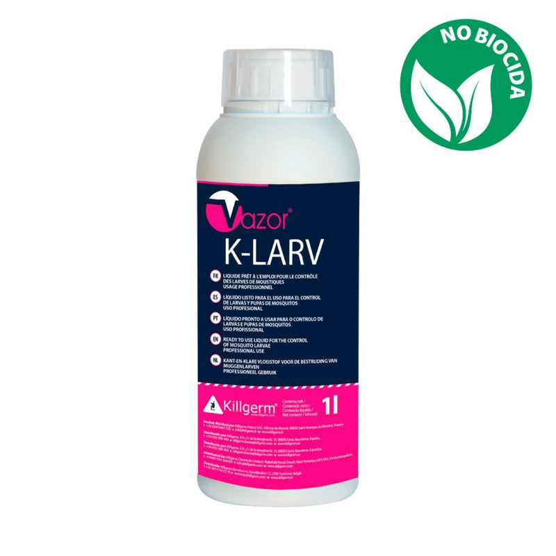 Vazor K-Larv control de larvas de mosquito en agua estancada con acción física