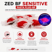 ZED BF Sensitive Pasta Fluo 1 kg para ratas y ratones